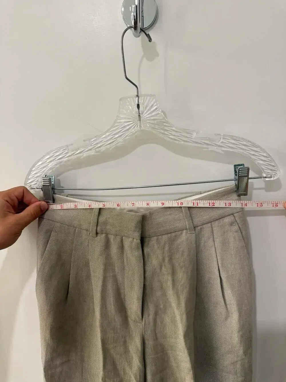 Aritzia Effortless Pant Linen Blend Tan